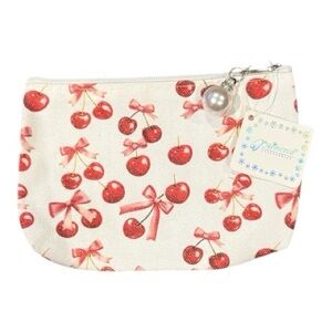 Small Cherry Print Pouch
